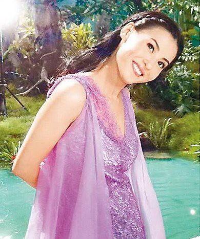 張柏芝性感廣告大片曝光淡紫紗裙甜美清新(圖)